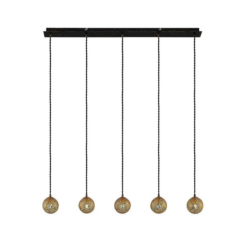 Zale 5 Lampada a Sospensione Oro/Nero - Lucande | Acquista online